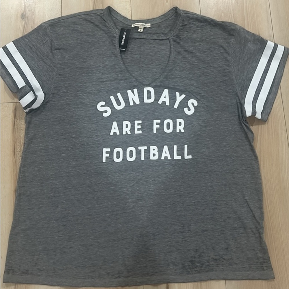 Gray 'Sundays Are For Football' oversized T-Shirt